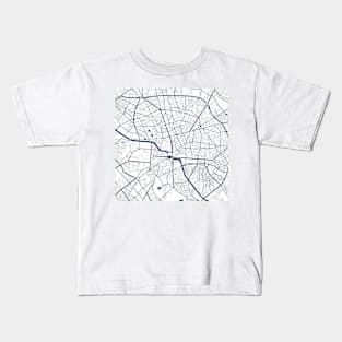 Kopie von Kopie von Kopie von Kopie von Lisbon map city map poster - modern gift with city map in dark blue Kids T-Shirt